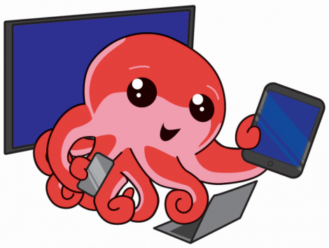 Octo with screen, tablet, laptop and phone