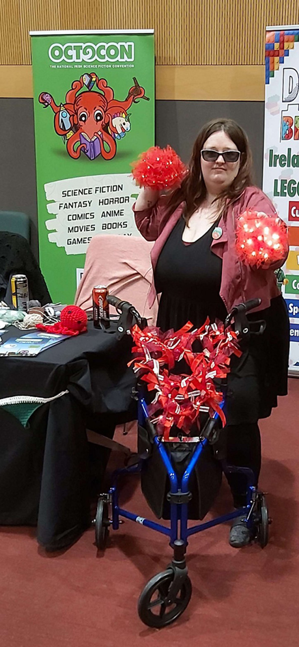 Kat Dodd as Wanda Maximoff and the magic rollator