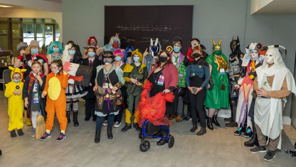 Group photo before the Cosplay Parade