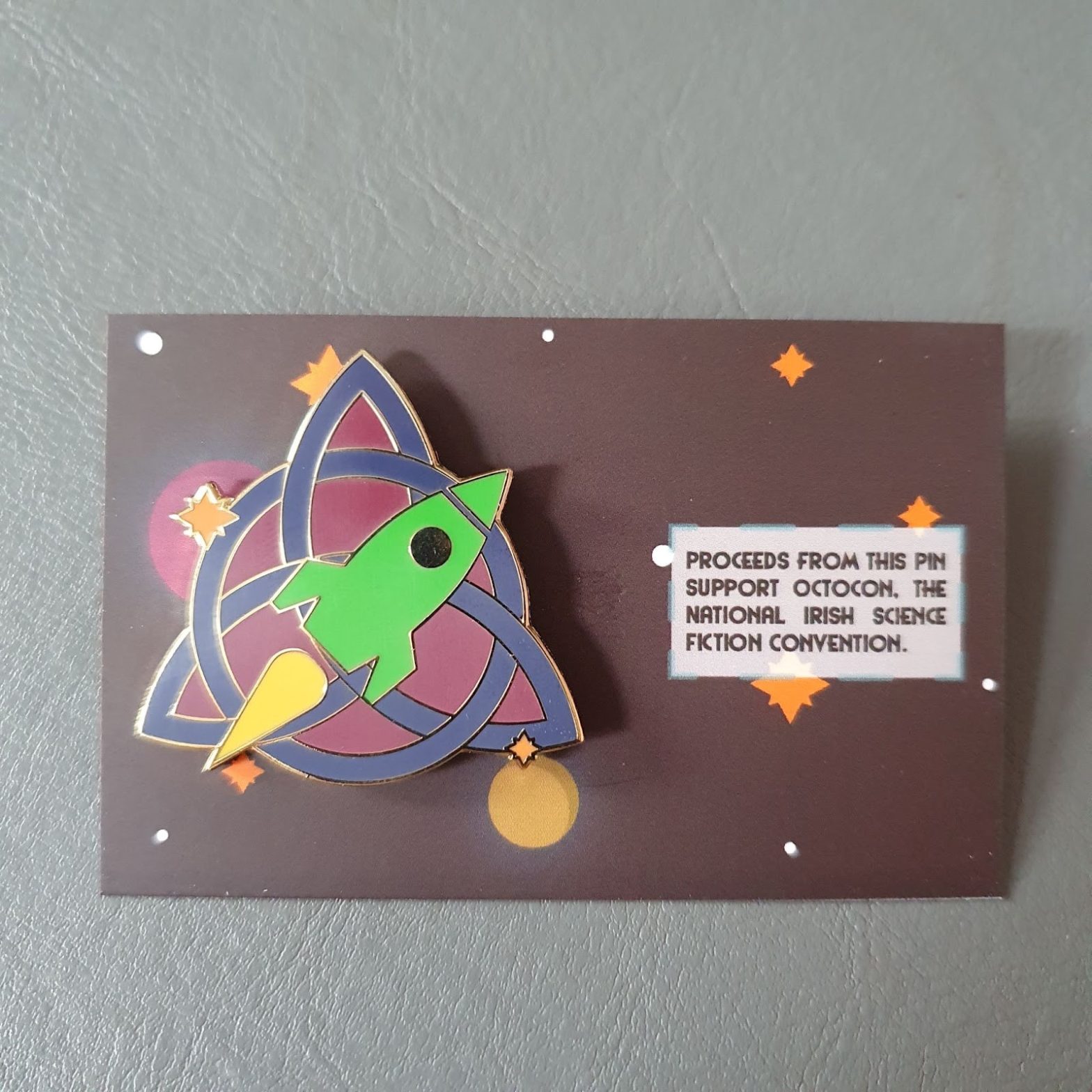 Proceeds from this pin support Octocon, the national Irish Science Fiction Convention
